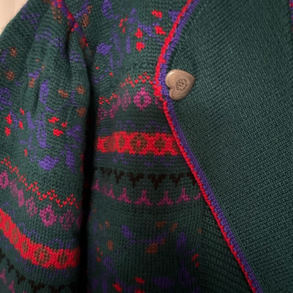 MEISTER Vintage Women's Colorful Nordic Sweater Wool Acrylic Sz L Like New - Picture 5 of 8